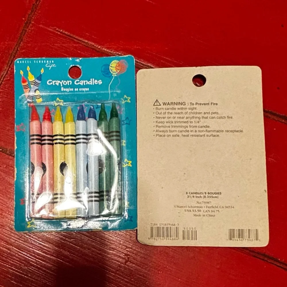NWT/Sealed in box Vintage Candle holders Crayon Candles/Musical Spinning Candle.